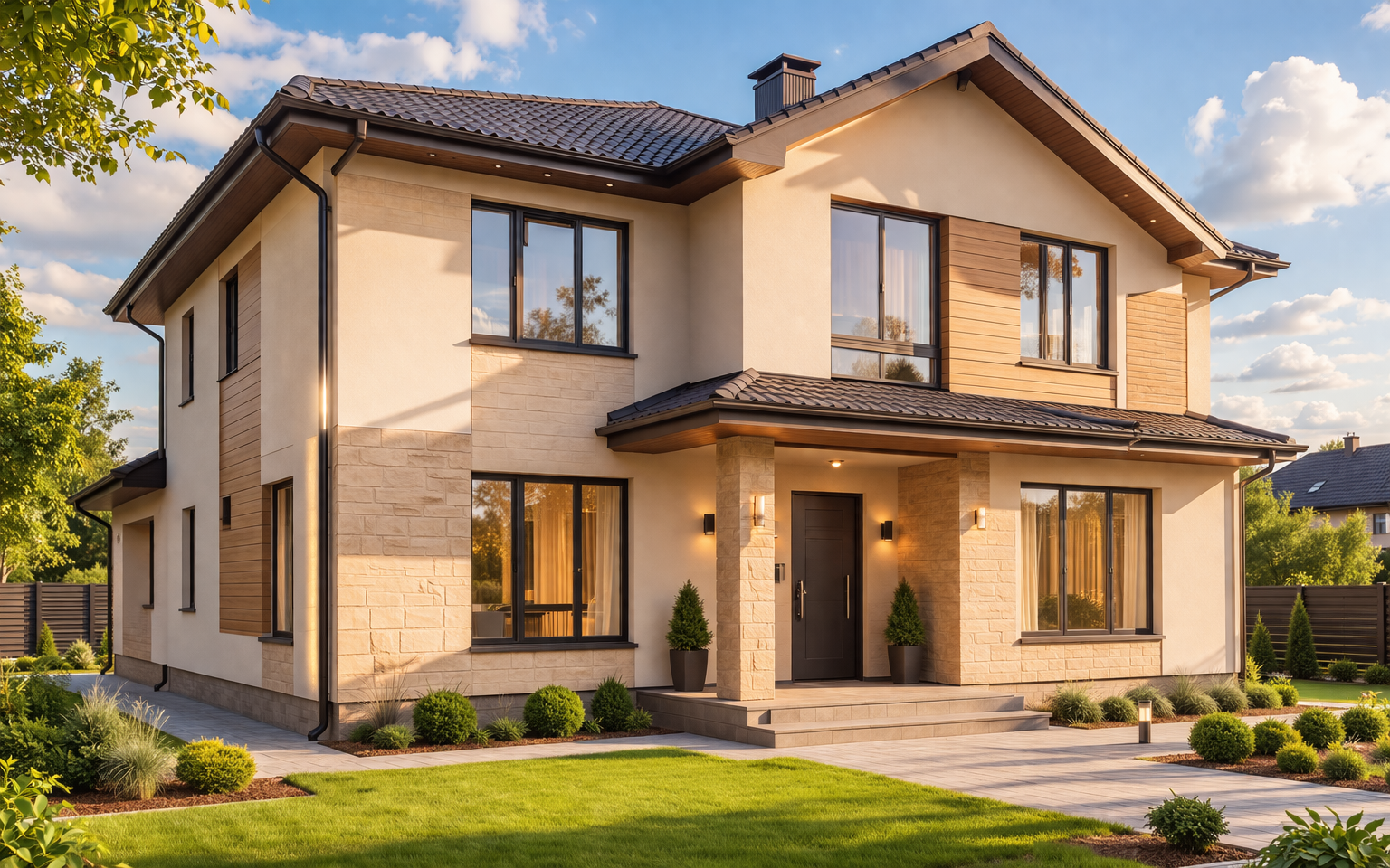 Фасад дома, наружная отделка